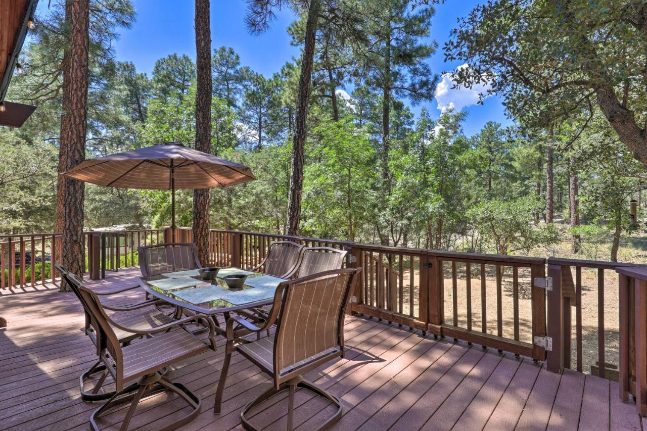 Rustic-Chic Prescott Cabin With Deck In Wooded Area! المظهر الخارجي الصورة